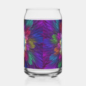 Kleurrijke psychedelische bloem abstracte fractale blikvorm glas (Rechts)
