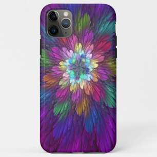 Kleurrijke Psychedelische Bloem Abstracte Fractale Case-Mate iPhone Case