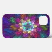 Kleurrijke psychedelische bloem abstracte fractale Case-Mate iPhone case (Achterkant (horizontaal))