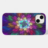 Kleurrijke Psychedelische Bloem Abstracte Fractale Case-Mate iPhone Case (Achterkant (horizontaal))