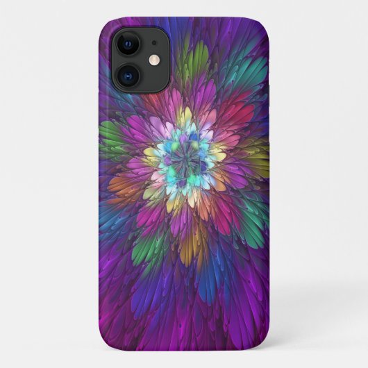 Kleurrijke psychedelische bloem abstracte fractale Case-Mate iPhone case (Achterkant)