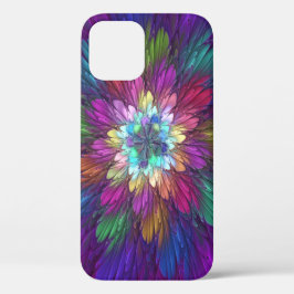 Kleurrijke Psychedelische Bloem Abstracte Fractale Case-Mate iPhone Case