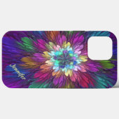 Kleurrijke Psychedelische Bloem Abstracte Fractale Case-Mate iPhone Case (Achterkant (horizontaal))