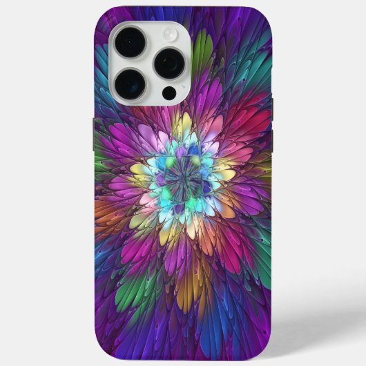 Kleurrijke psychedelische bloem abstracte fractale Case-Mate iPhone case (Achterkant)