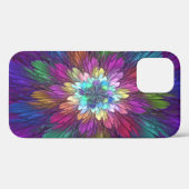 Kleurrijke psychedelische bloem abstracte fractale Case-Mate iPhone case (Achterkant (horizontaal))