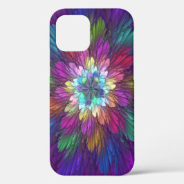 Kleurrijke Psychedelische Bloem Abstracte Fractale Case-Mate iPhone Case