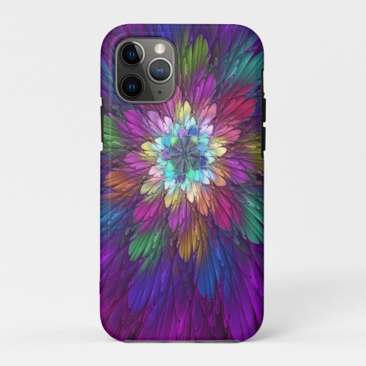 Kleurrijke psychedelische bloem abstracte fractale Case-Mate iPhone case (Achterkant)