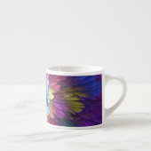 Kleurrijke Psychedelische Bloem Abstracte Fractale Espresso Kop (Rechts)