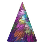 Kleurrijke Psychedelische Bloem Abstracte Fractale Feesthoedjes (Links)