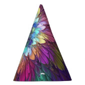 Kleurrijke Psychedelische Bloem Abstracte Fractale Feesthoedjes (Rechts)
