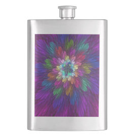 Kleurrijke psychedelische bloem abstracte fractale flacon