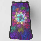Kleurrijke psychedelische bloem abstracte fractale golfheadcover (Draai 90)