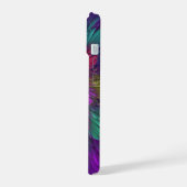 Kleurrijke psychedelische bloem abstracte fractale iPhone 15 case (Linkerkant)