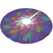 Kleurrijke psychedelische bloem abstracte fractale kerstboom rok (Gekanteld)
