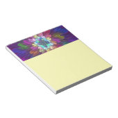 Kleurrijke Psychedelische Bloem Abstracte Fractale Notitieblok (Schuin)