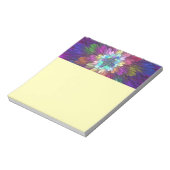 Kleurrijke Psychedelische Bloem Abstracte Fractale Notitieblok (Linkerzijde)