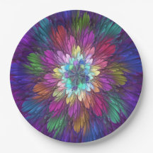 Kleurrijke psychedelische bloem abstracte fractale
