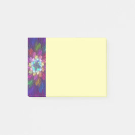 Kleurrijke psychedelische bloem abstracte fractale post-it® notes