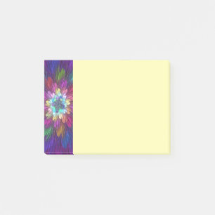 Kleurrijke psychedelische bloem abstracte fractale post-it® notes