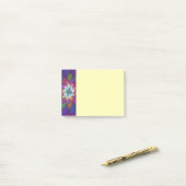 Kleurrijke psychedelische bloem abstracte fractale post-it® notes (Op bureau)