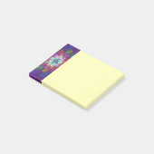 Kleurrijke psychedelische bloem abstracte fractale post-it® notes (Schuin)