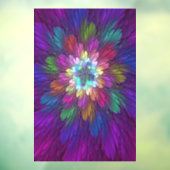 Kleurrijke psychedelische bloem abstracte fractale raamsticker (Vel 3)