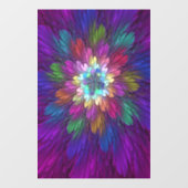 Kleurrijke psychedelische bloem abstracte fractale raamsticker (Vel)