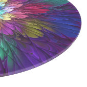 Kleurrijke Psychedelische Bloem Abstracte Fractale Snijplank (Hoek)