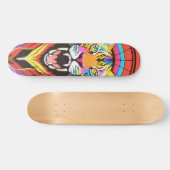 Kleurrijke psychedelische brullende tijger persoonlijk skateboard (Horizontaal)