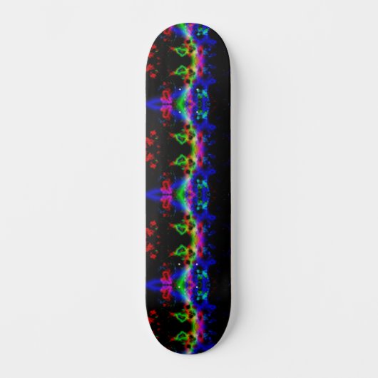 Kleurrijke Psychedelische Effecten op Skateboard (Voorkant)