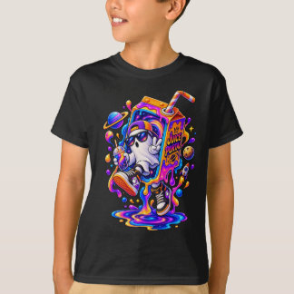 Kleurrijke Psychedelische Fantasie Schepsel Neon K T-shirt