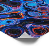 KLEURRIJKE PSYCHEDELISCHE FLUIDE ABSTRACTE KUNST POSTER (Hoek)