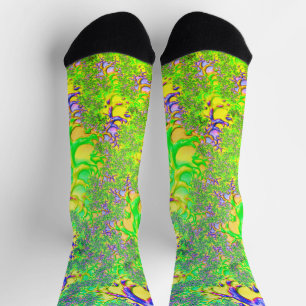 Kleurrijke Psychedelische Funky Acid Trip Fractal Sokken