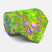 Kleurrijke Psychedelische Funky Acid Trip Fractal Stropdas (Opgerold)