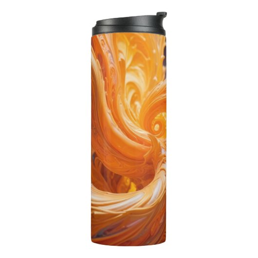 Kleurrijke psychedelische golven thermosbeker (Gedraaid links)