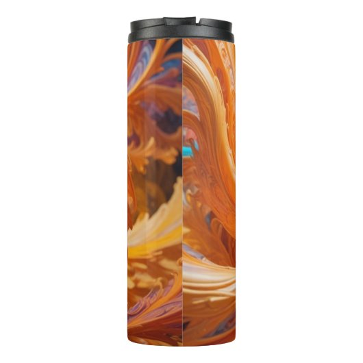 Kleurrijke psychedelische golven thermosbeker (Achterkant)