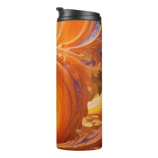 Kleurrijke psychedelische golven thermosbeker (Geroteerd rechts)