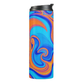 Kleurrijke psychedelische golven thermosbeker