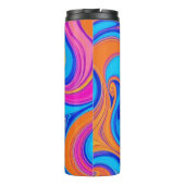 Kleurrijke psychedelische golven thermosbeker (Achterkant)