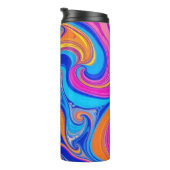 Kleurrijke psychedelische golven thermosbeker (Geroteerd rechts)