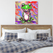 Kleurrijke Psychedelische Graffiti Wervelende Kikk Canvas Afdruk (Insitu (Slaapkamer))