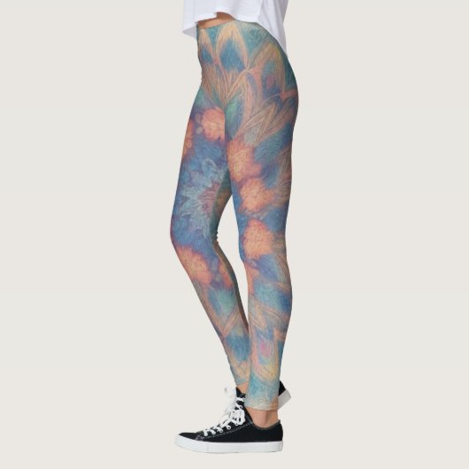 Kleurrijke psychedelische kaleidoscopische symmetr leggings (Links)