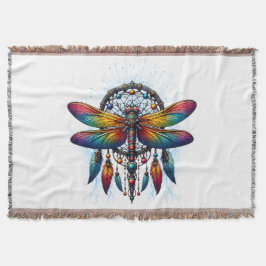 Kleurrijke Psychedelische Libelle Dreamcatcher Boh Deken