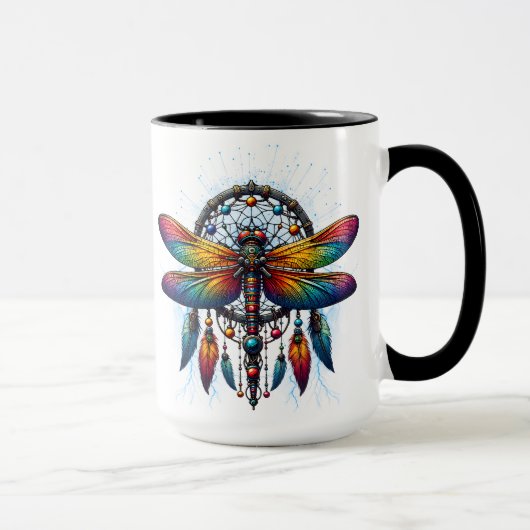 Kleurrijke Psychedelische Libelle Dreamcatcher Boh Mok (Rechts)