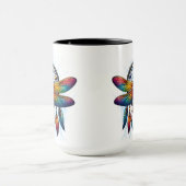 Kleurrijke Psychedelische Libelle Dreamcatcher Boh Mok (Midden)