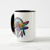 Kleurrijke Psychedelische Libelle Dreamcatcher Boh Mok (Voorkant links)