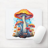 Kleurrijke psychedelische paddenstoel illustratie muismat (Met muis)