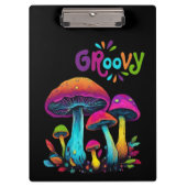 Kleurrijke psychedelische paddenstoelen klembord (Voorkant)