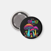 Kleurrijke psychedelische paddenstoelen magneet (Voorkant / Achterkant)