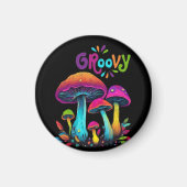 Kleurrijke psychedelische paddenstoelen magneet (Voorkant)